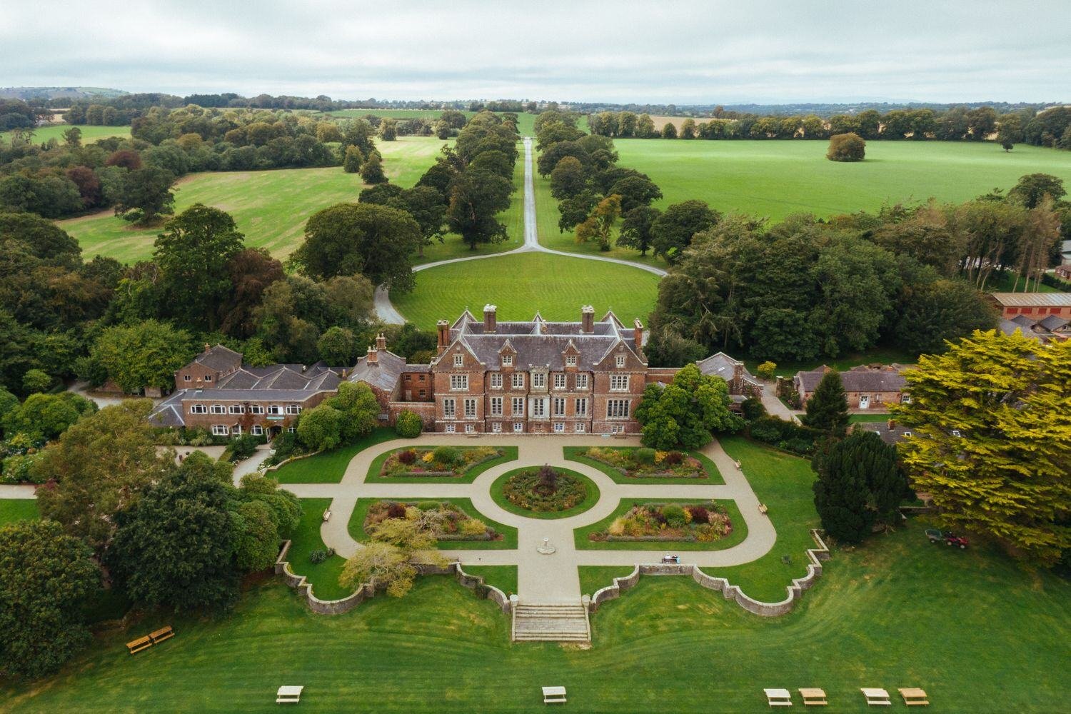 Ireland - Ireland - Aerial View, Wells House and Gardens
