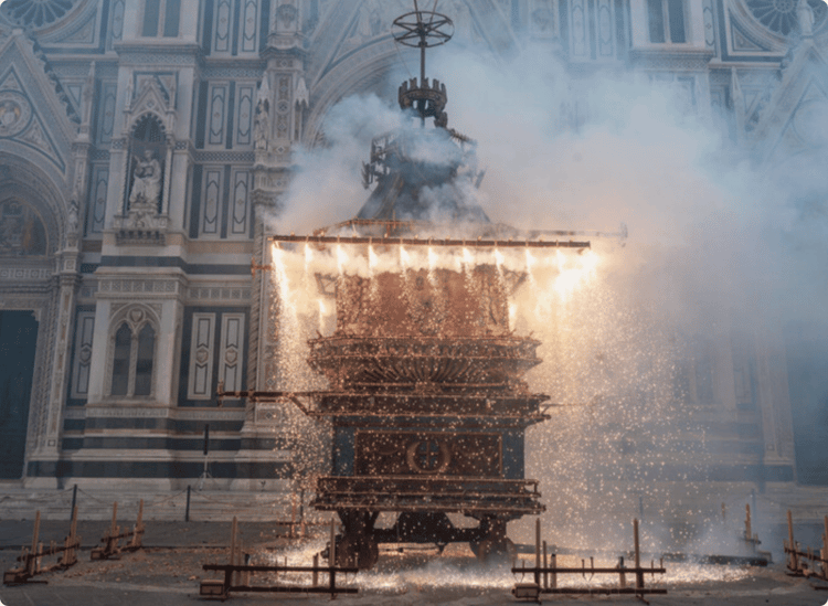 Italy The Scoppio del Carro in Florence