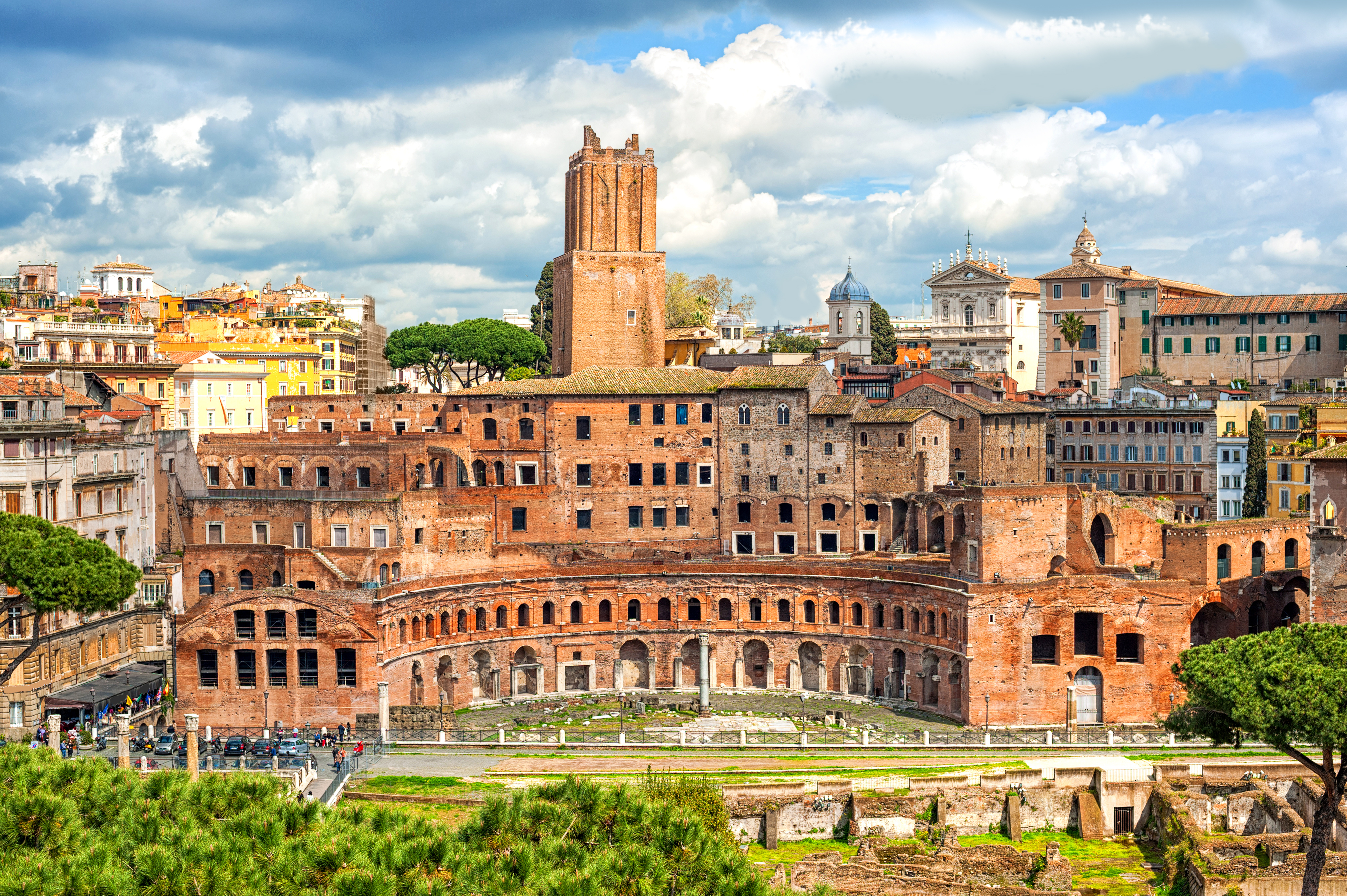 View of The Markets of Trajan constitute