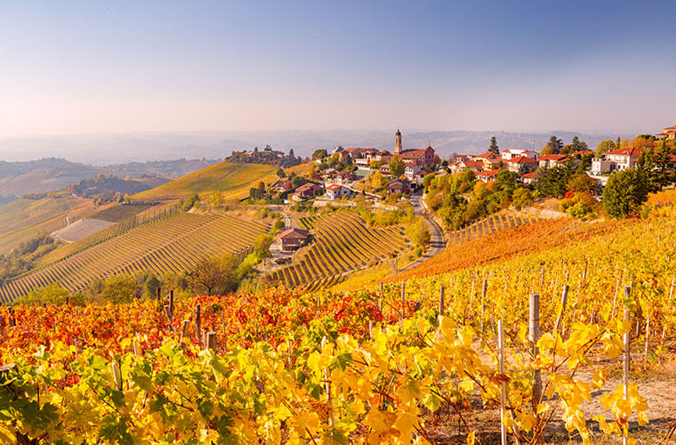 piedmont italy in fall